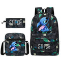 Kit Escolar Lilo & Stitch 3 em 1: Mochila, Bolsa de ombro e Estojo