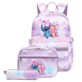 Mochila Escolar Feminina Infantil com Lancheira e Estojo Kit 3 Peças