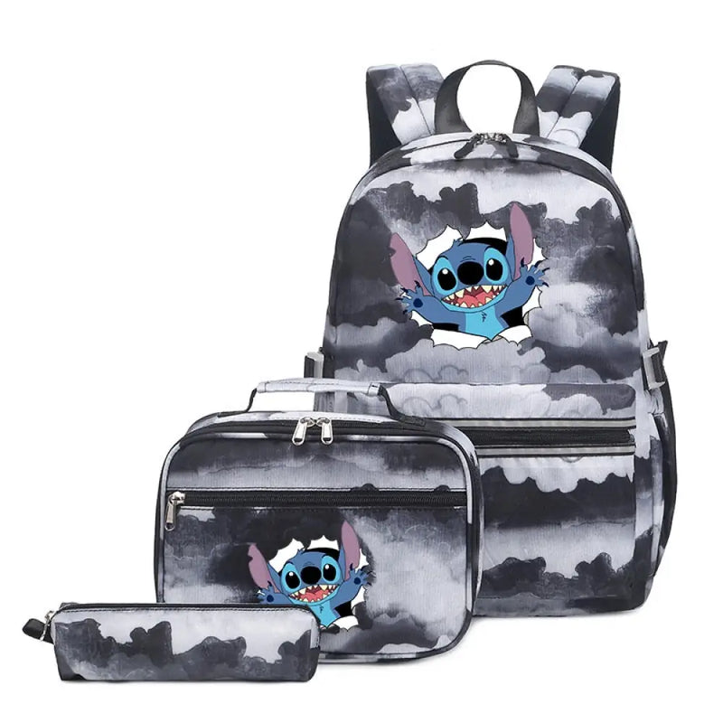 Mochila Escolar Feminina Infantil com Lancheira e Estojo Kit 3 Peças