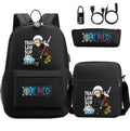Mochila Escolar Infantil One Piece com Lancheira e Estojo Kit 3 Peças